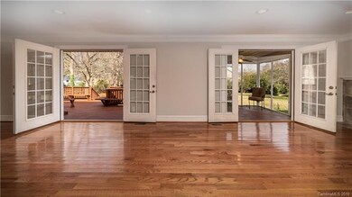 Wide Open Great Room with Double French Doors to S