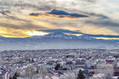 Aerial shot of Pikes Peak to the West