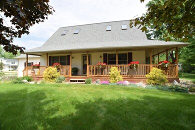 The wrap around porch is wide enough that you can easily have multiple sitting areas. Great for those warm days when you can enjoy the weather but be in the shade.