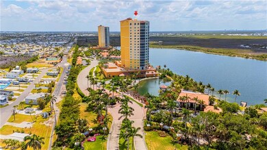 Aerial view of a large body of water