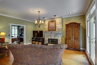 Family Room overlooks covered deck