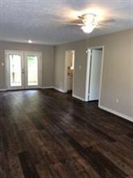 Family Room, looking into Dining area - new vinyl 