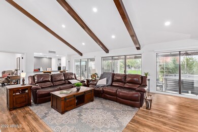 Open plan, vaulted ceilings & beams