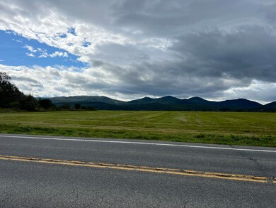 View west across street