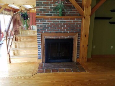 wood burning fireplace in formal...