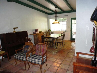 View from entrance of vaulted ceilings