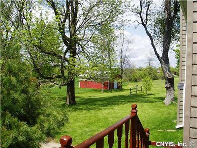 Barn. View from the deck looking out to the barn.