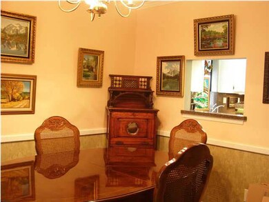 Dining room with pass through window to the kitche
