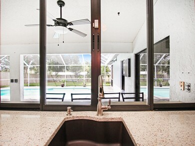 Pool View from Kitchen