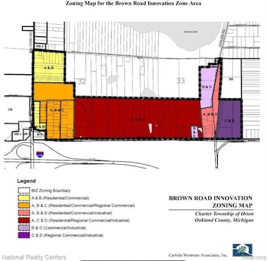 Brown Road Innovation District Map Zoning Overview