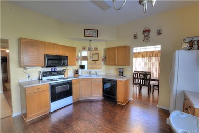 Spacious kitchen, open to living room and dining r