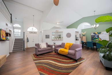 Living/family room open to dining room