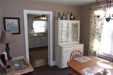 Dining room looking into kitchen