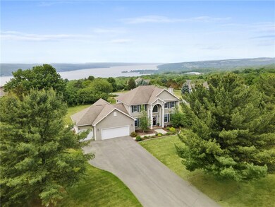 Jaw dropping views of Cayuga Lake situated on a pr