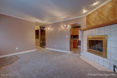 Living Room W/Wood Burning Fireplace