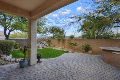 Beautifully paved covered patio