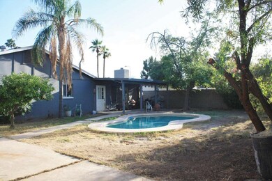 Large backyard with play pool