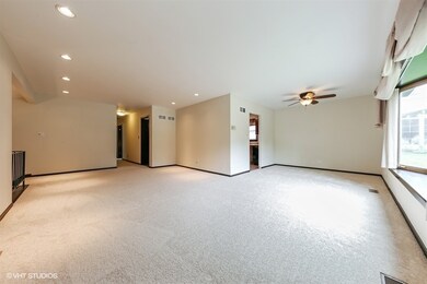 Spacious open living area.
