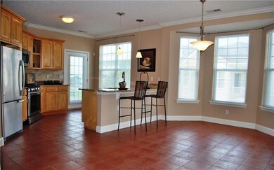 Freshly painted Dining Room has bay of windows, ne