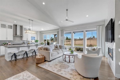 Amazing open floor plan, high ceilings, expansive windows that look into the private back yard