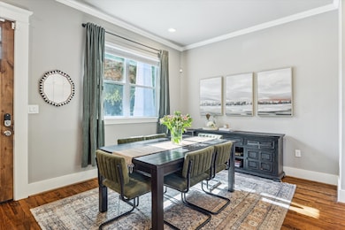 Adjacent is a great dining space with room for a l