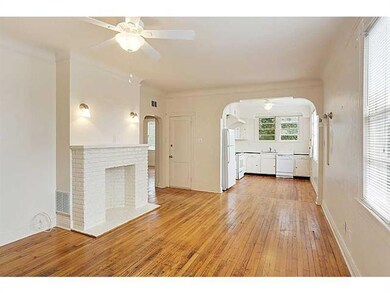 Living Room. Original wood floors, cove ceilings,