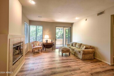 Living Area w/Gas Fireplace