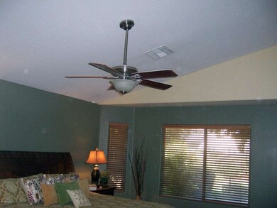 Vaulted ceiling in Master