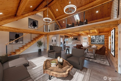 Great living space with an open floor plan.  Virtually staged.