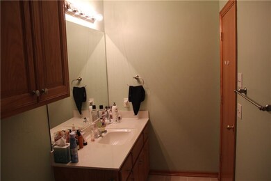 Master bathroom with new tile and remodeled shower