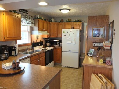 Fully applianced kitchen.