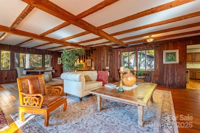 The living space is both expansive and cozy