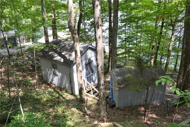 Bunkhouse/workshop and a wood shed.