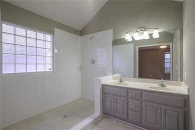 LARGE WALK IN SHOWER....GLASS WALL IS ON ORDER AND