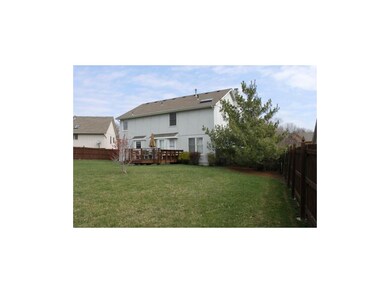 Another view of the large back yard and deck.