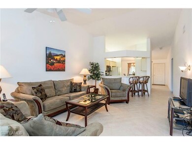 Living Room With Diagonal Tile Flooring