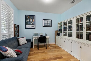 Inviting downstairs office perfect for remote work