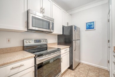 Kitchen with white cabinets