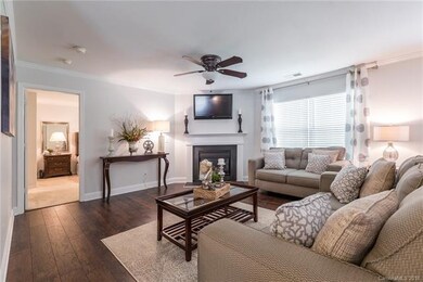 Family room with gas fireplace