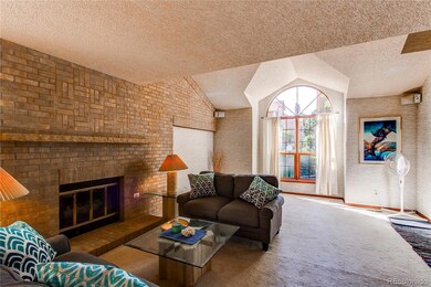 Looking north from kitchen eating space at living room