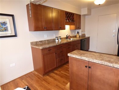 Kitchen is open to dining space