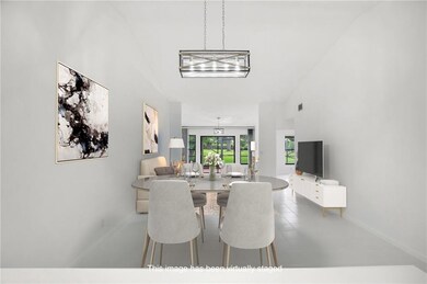Dining area virtually staged
