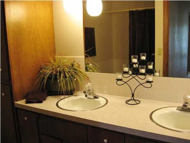 Main floor bath features double sinks!