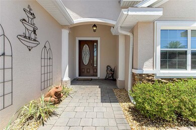 Pavered driveway and entrance.