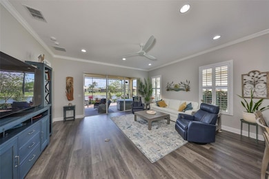 Ceiling fans, Luxury Plank Vinyl floors % Plantation Shutters!