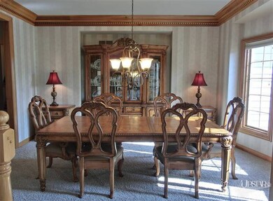 New Frieze carpet in formal dining room