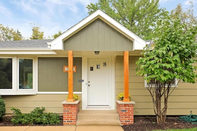 The portico at front entry is both attractive and offers cover from rain.