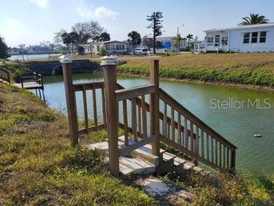 Steps down to the water's edge. 
