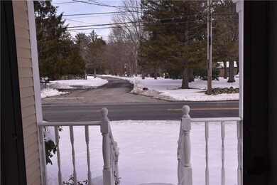 Looking out the front door.