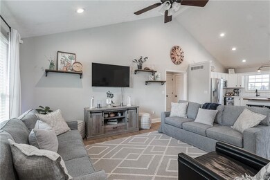 Beautiful Living Room with Vaulted Ceiling, ceilin